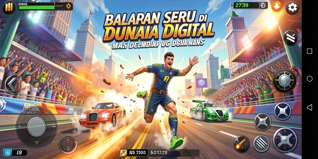 Screenshot gameplay 2739 menunjukkan aksi balap yang mendebarkan.