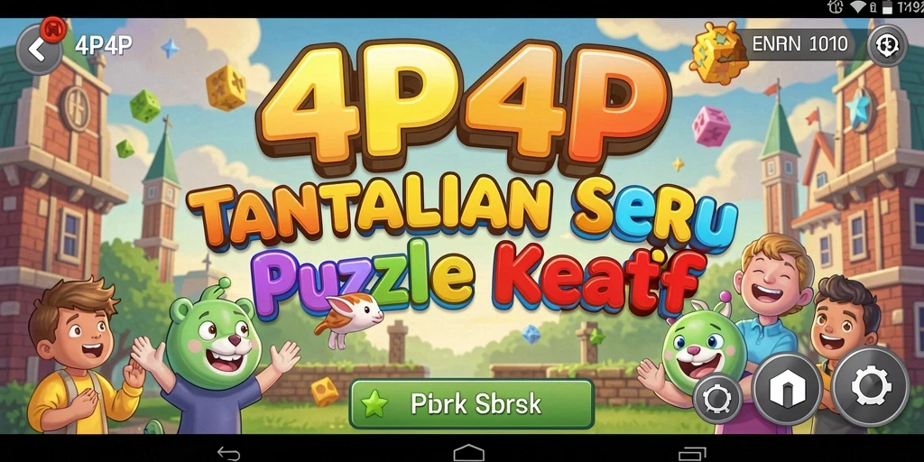 Screenshot utama 4P4P menampilkan gameplay puzzle yang mendebarkan.