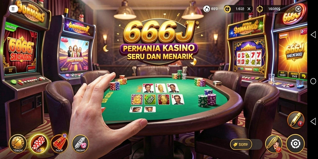 Screenshot gameplay 666J menampilkan suasana kasino yang memukau.