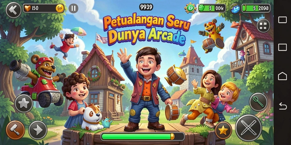 Tampilan gameplay seru dari 9939 dengan aksi cepat dalam permainan Arcade.