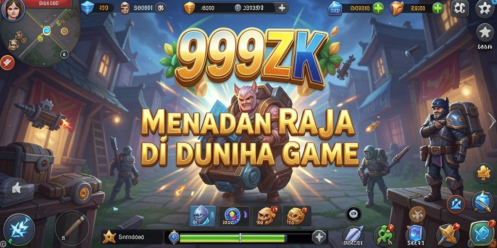 Tangkapan layar gameplay 999ZK yang menampilkan karakter dan berbagai sumber daya.