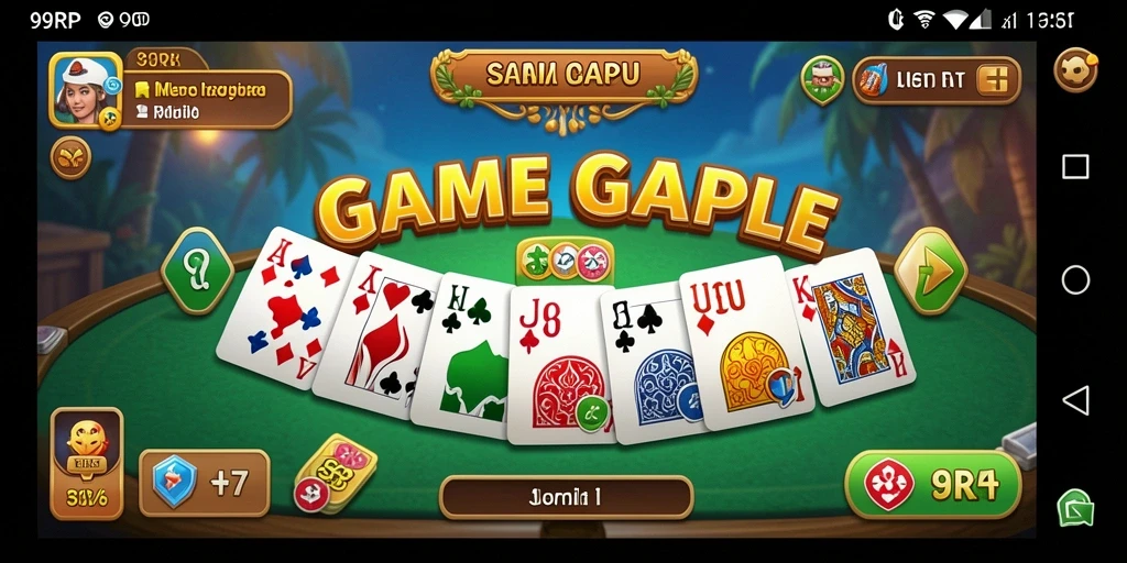 Tampilan gameplay Gaple yang seru dan interaktif di 99RP.