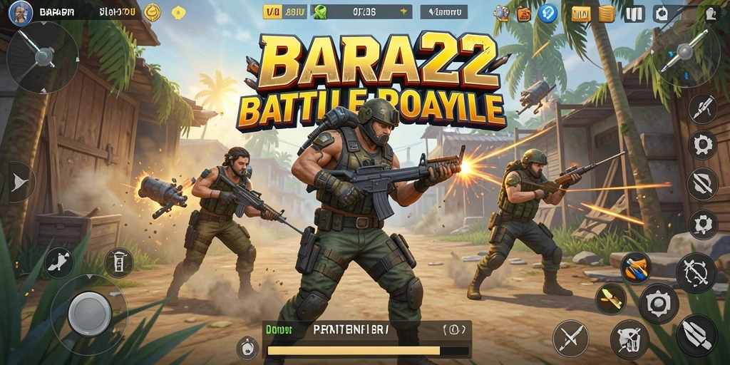 Tampilan menarik saat combat di BARA22 dalam mode Battle Royale.