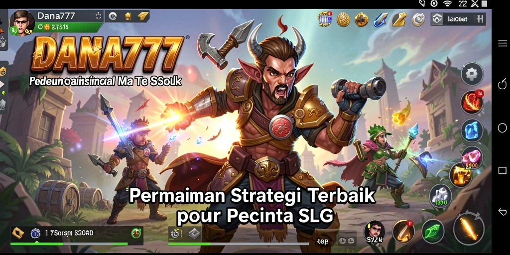Screenshot menunjukkan aksi epik dalam pertempuran strategi.