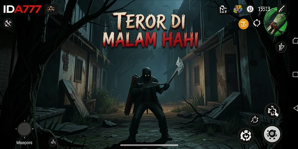 Screenshot menampilkan suasana mencekam dalam gameplay IDA777.