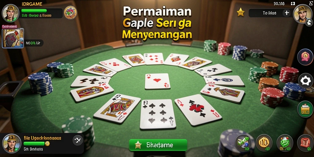 Screenshot gameplay Gaple yang seru di IDRGAME.