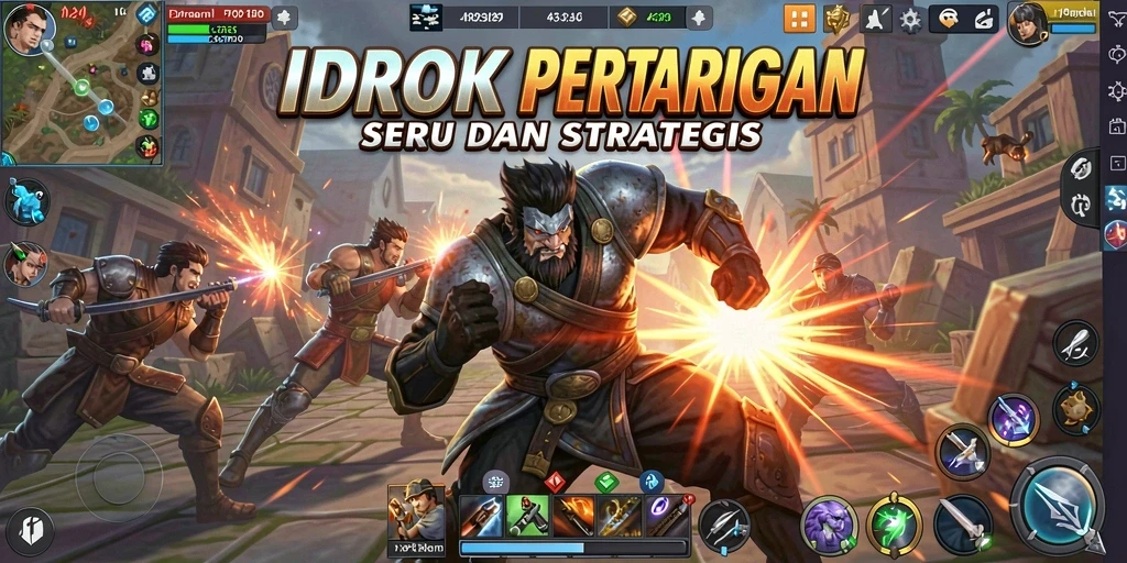 Screenshot gameplay IDROK yang menampilkan aksi pertarungan yang mendebarkan.