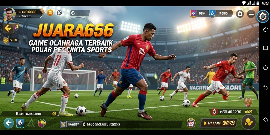 Screenshot JUARA666 menampilkan aksi seru dalam permainan olahraga.