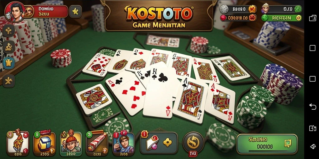Gameplay seru KOSTOTO dengan aksi Domino yang menegangkan.