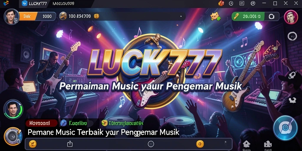 Tampilan gameplay menarik dari aplikasi musik LUCKY777.