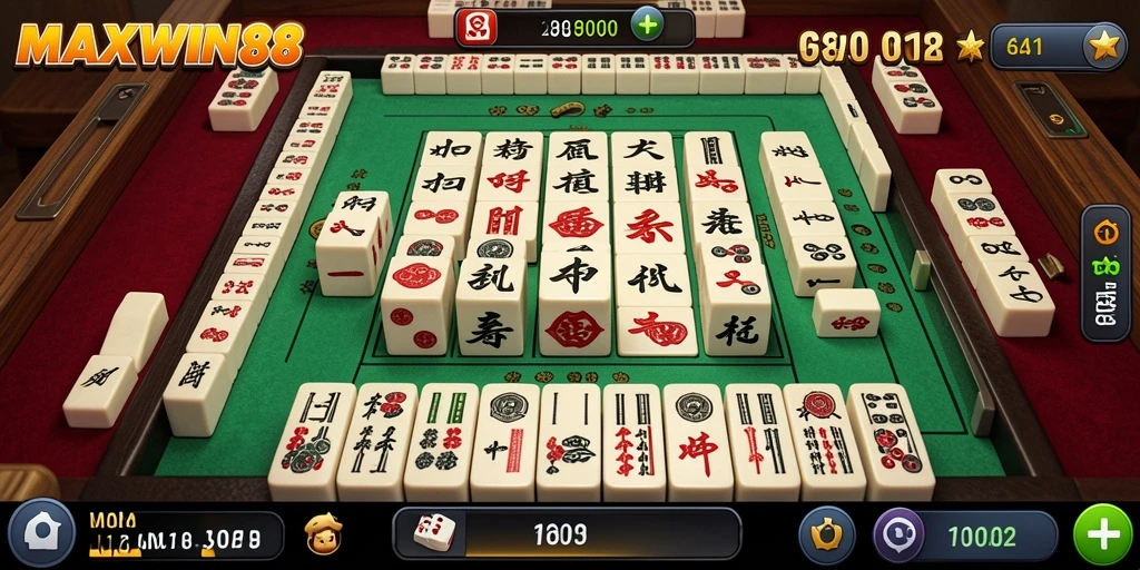 Screenshot MAXWIN88 menampilkan gameplay Mahjong yang menarik dan interaktif.