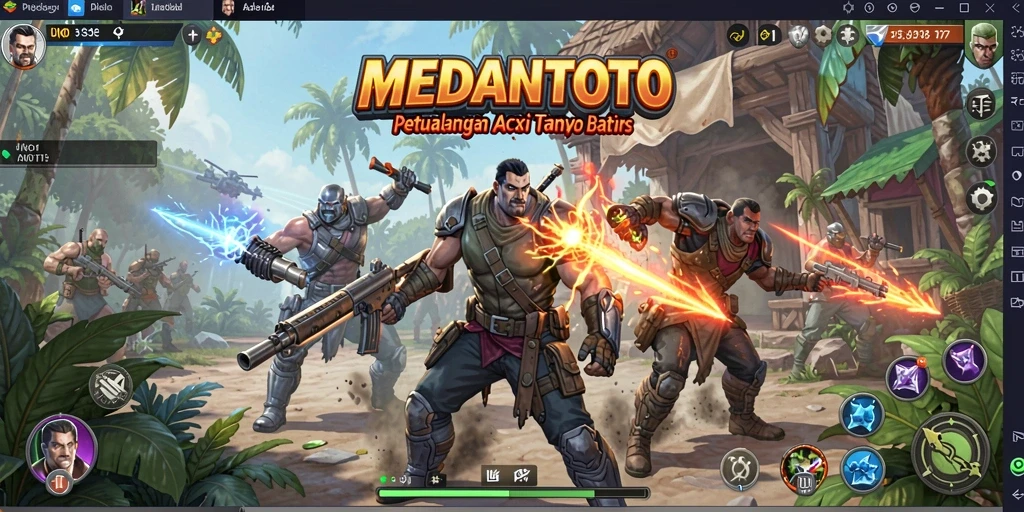 Tampilan seru dari gameplay MEDANTOTO dengan aksi mendebarkan.