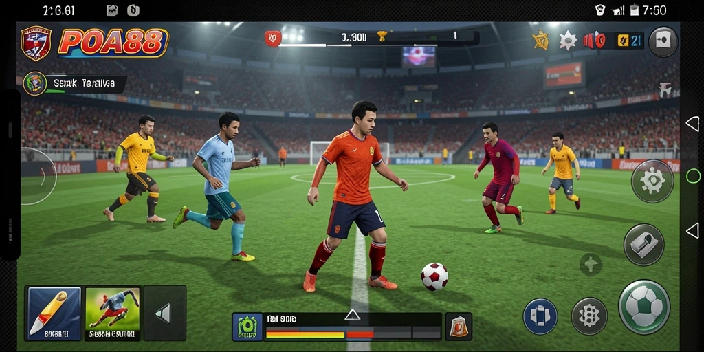 Tampilan gameplay sepenuhnya mendebarkan di POA88.