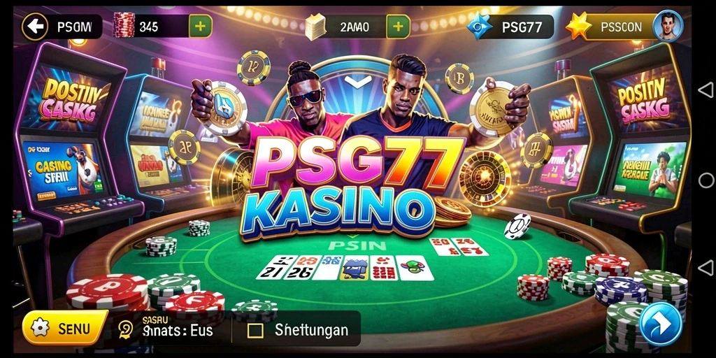 Screenshot utama dari gameplay Kasino PSG77 yang mengasyikkan.