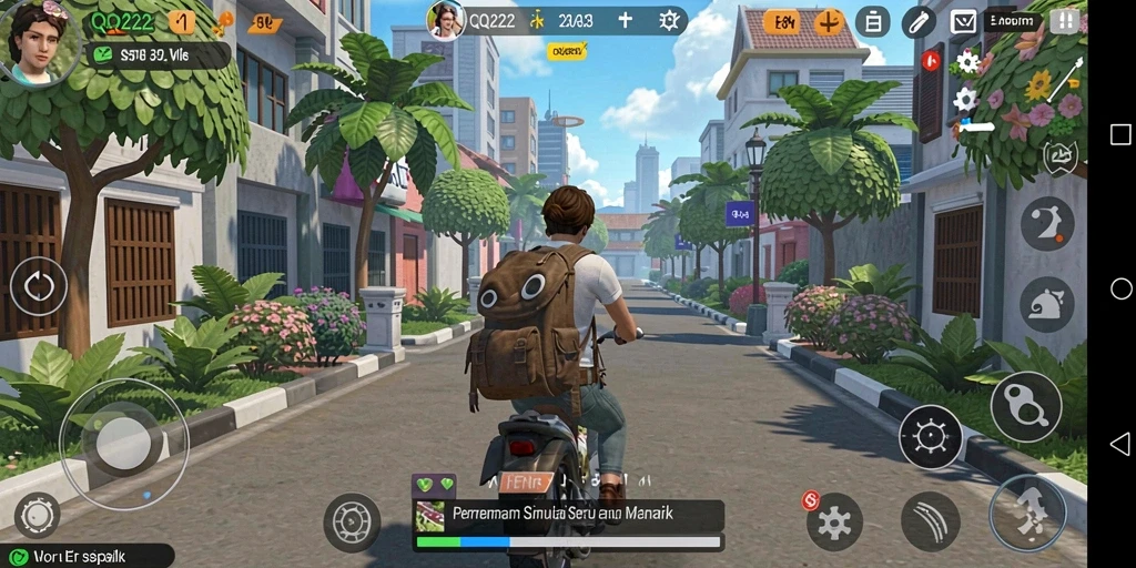 Tampilan gameplay QQ222 yang menampilkan interaksi sosial dan petualangan.
