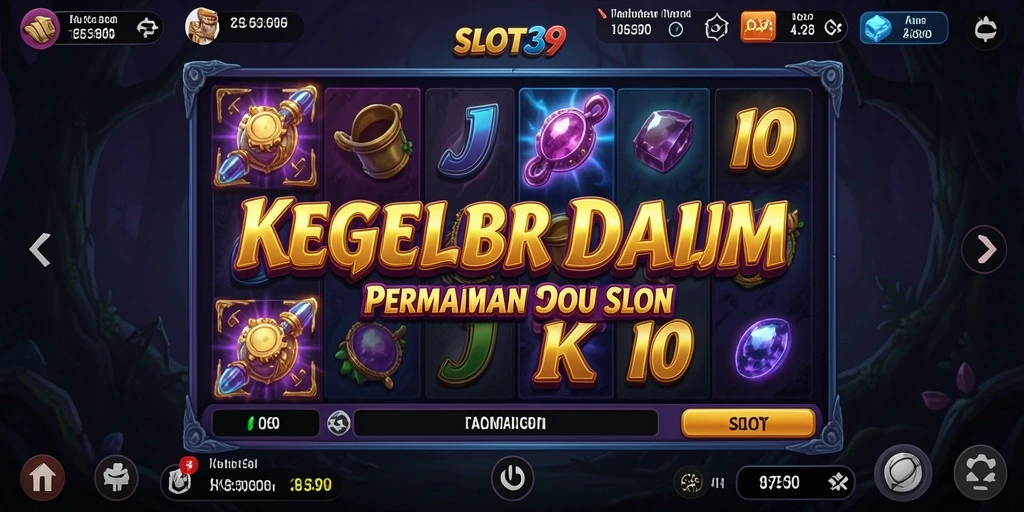Screenshot gameplay SLOT39 menampilkan suasana horor yang kental.