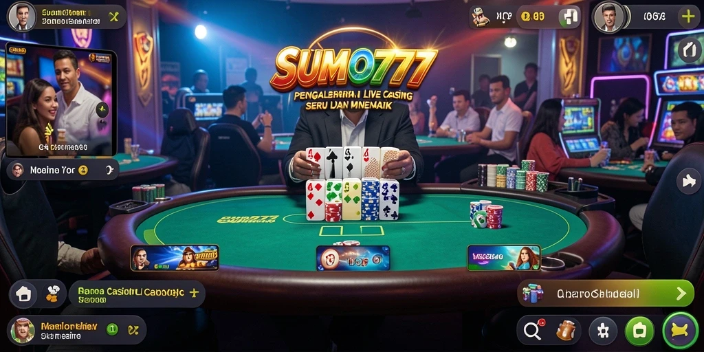 Tampilan gameplay mendebarkan dalam Live Casino SUMO777.