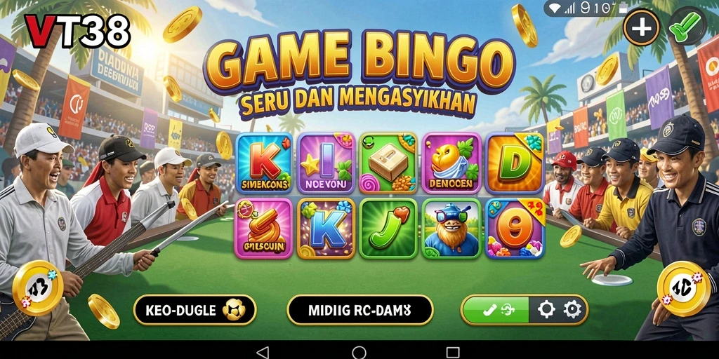 Tampilan gameplay Bingo yang seru dan interaktif.