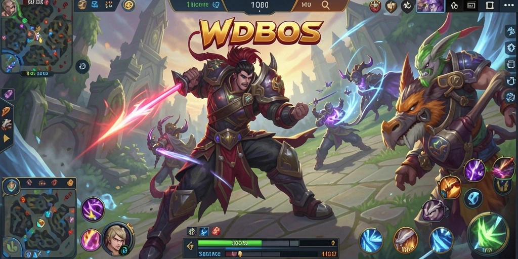 Tangkapan layar dari gameplay WDBOS yang menunjukkan aksi seru dalam pertempuran.