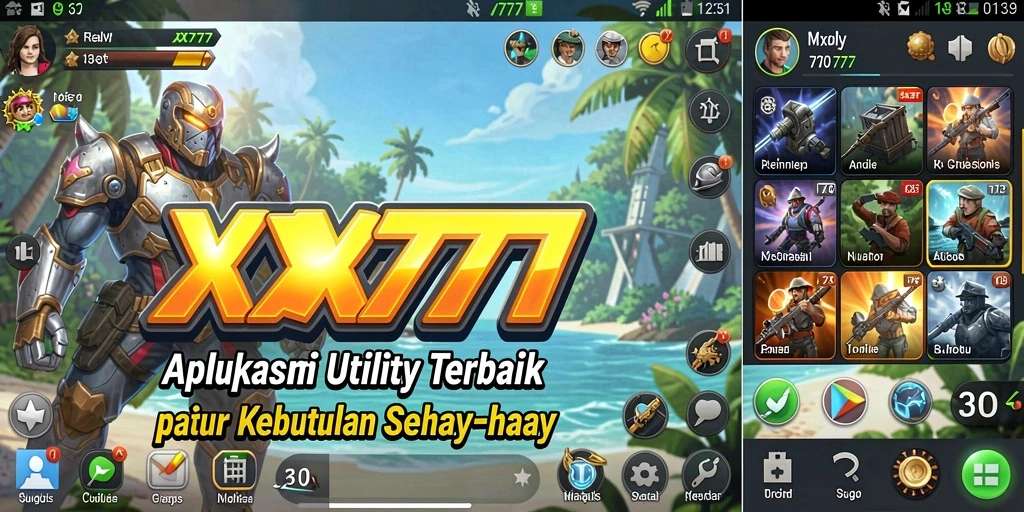 Tampilan antarmuka utama XXX777 yang sederhana dan fungsional.